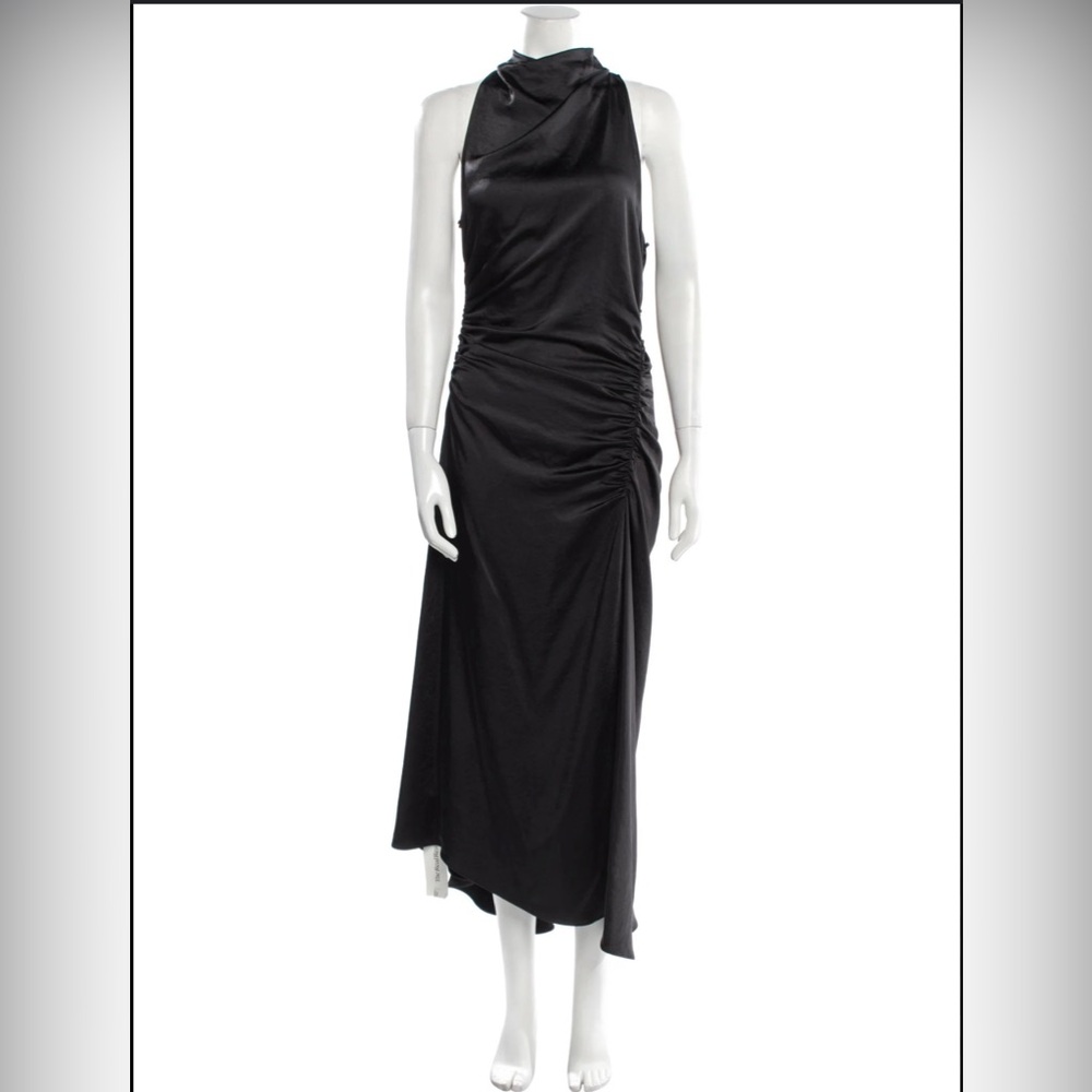ALC Black Asymmetrical Wrap Gown